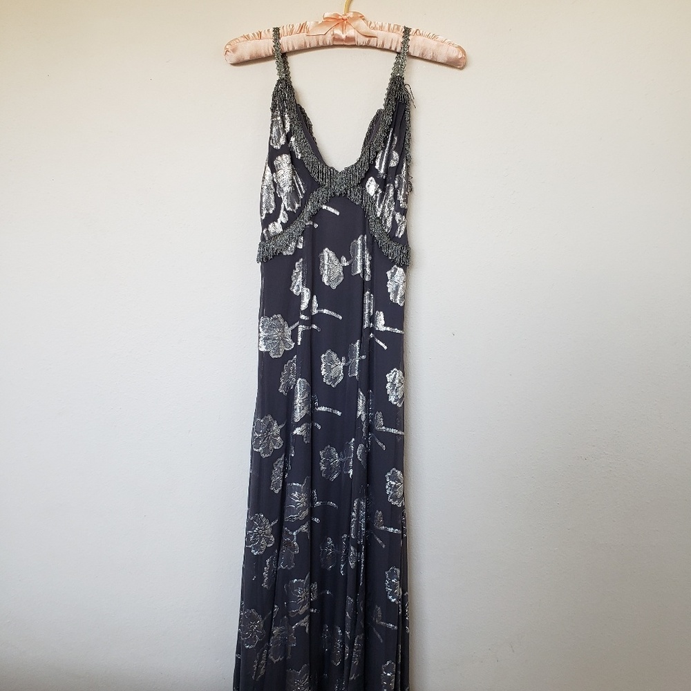 Ya-Ya Full Length Blue & Silver Dress, size S